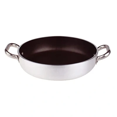 Immagine di Pentole Agnelli ALSA2110S40 Tegame con Maniglie, Alluminio, Argento, 40 cm