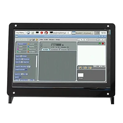 Immagine di Tangxi per RaspberryPi Schermo, Display HDMI da 7 pollici 1024 * 600 touchscreen IPS con staffa a Guscio Raspberry Pi(Scocca di plastica)