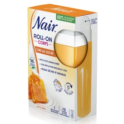 Immagine di Nair Roll On Cera allo zucchero, latte e miele Pelle secca sensibile 100 ml
