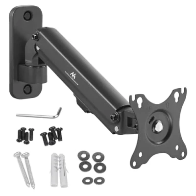 Immagine di Supporto a parete per monitor Maclean, 17 27&#039;&#039;, 7 kg max, molla gas, MC 458