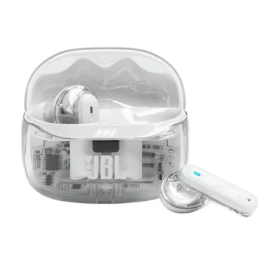 Immagine di JBL Tune Beam Ghost 2 Auricolari Bluetooth True Wireless con Cancellazione del Rumore, 48 Ore di Autonomia, Resistenti ad Acqua e Polvere IP54, Design Chiuso a Stick, White