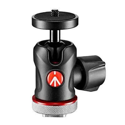 Immagine di Manfrotto MH492LCD BH 492 Testa a Sfera con Base Slitta, Nero