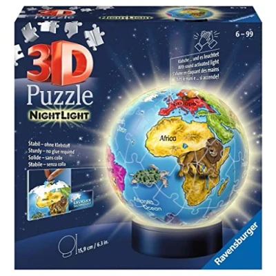 Immagine di Ravensburger 12184 3D Puzzle Illuminated Globe 72 Pezzi