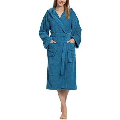 Immagine di Ladeheid Accappatoio Donna in Spugna di Cotone LA40 102 (Jeans (D03) (Grammatura 450), M)