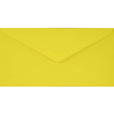 Immagine di Netuno 100 buste lettera colorate DL americane giallo Limone formato 220 x 110 mm 115 g Sirio Color da lunghe per biglietti partecipazioni inviti yellow envelope