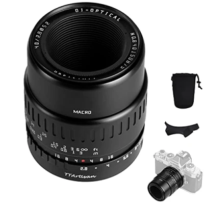 Immagine di TARTISAN 40 mm F2.8 obiettivo macro APS C fotocamera messa a fuoco manuale per fotocamere Nikon Z Mount ZFC Z50 Z5 Z6 Z6II Z7 Z7II Z9 (nero).
