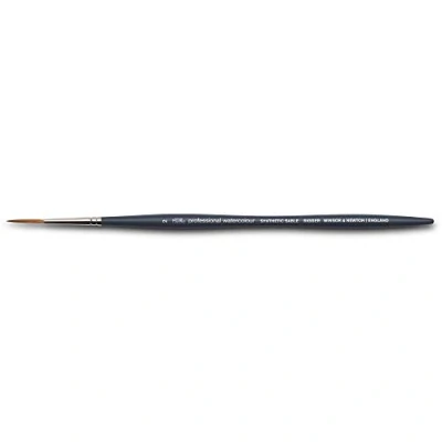 Immagine di Winsor &amp; Newton 5011302 Pennello professionale per acquerelli, con fibre sintetiche, manico ergonomico, durevole e indeformabile, corto sagliatura n. 2
