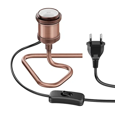 Immagine di ledscom.de lampada da tavolo RETRA, interruttore, bronzo, 1x E27 max. 60W, d&#039;ambiente, a tre piedi, Triangolo, base E27, luce lettura, lampada,