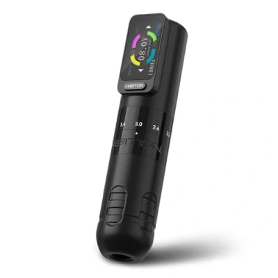 Immagine di Ambition Seher Macchina per tatuaggi wireless con penna a cartuccia pistola rotativa 6 colpi di lunghezza 2,2 mm 4,2 pulsanti sfioramento 2400 mAh Display digitale LED