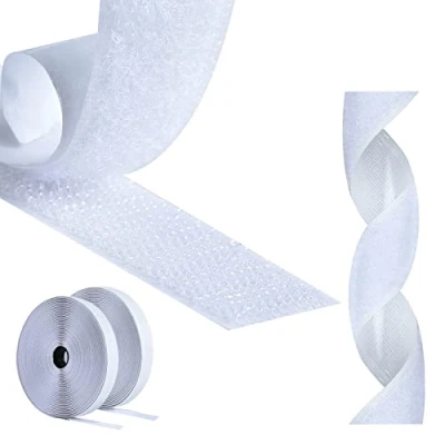 Immagine di AiQInu Feltro Adesivo Forte Biadesivo,5M Sistema Di Fissaggio Hook &amp; Loop,20mm Larghezza Offre Una Semplice Alternativa A Bottoni Automatici,Ganci,Bulloni,Cerniere E Altro Ancora