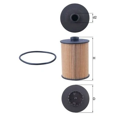 Immagine di MAHLE ORIGINAL OX 983D filtro olio Cartuccia VOLKSWAGEN: Passat B7 Variant, Touareg II, CC, PORSCHE: Cayenne, SKODA: Superb II Hatchback