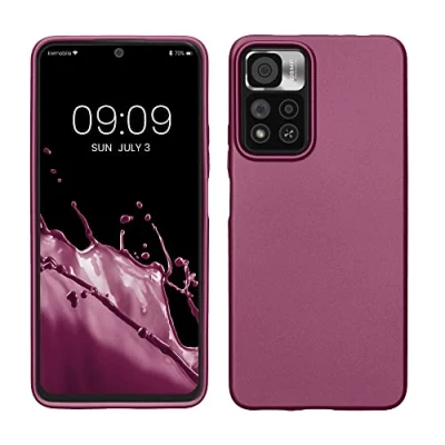 Immagine di kwmobile Custodia Compatibile con Xiaomi Redmi Note 11 Pro+ 5G / Pro Plus Cover Back Case Morbida Protezione in Silicone TPU Effetto metallizzato lavanda