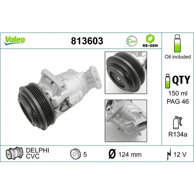 Immagine di Compressore, Climatizzatore VALEO 813603