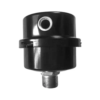 Immagine di DOITOOL 1 pezzi di ricambio compressore filtro aria silenziatore in metallo 1/2 pollici filettatura connettore nero