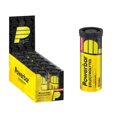 Immagine di PowerBar 5 Electrolytes tabs 10 x 12 Tubes Lemon Tonic + 75mg caffeine