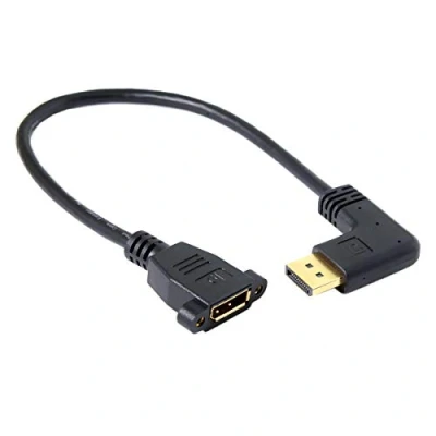 Immagine di CY DisplayPort Display Port maschio a femmina 90 gradi cavo di prolunga (angolo destro)
