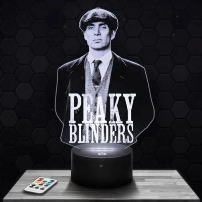 Immagine di Lampada da comodino, Luce notturna tattile P.Blinders illusione 3D LED, idea regalo di Natale per ragazzi e ragazze notte bambini o adulti TOP