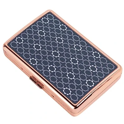 Immagine di Custodia per sigarette donne e uomini Scatola leggera portatile contiene 16 100&#039;s Design elegante, bello generoso (Rose a scacchi)