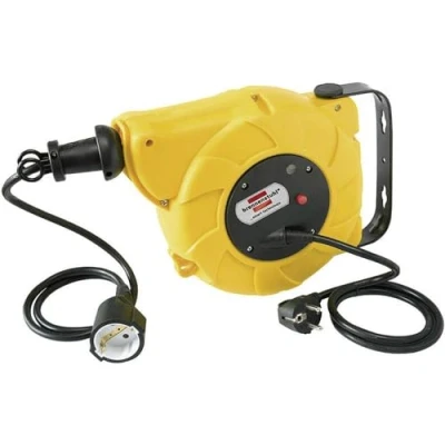 Immagine di BRENNENSTUHL A1941251201241020300 1241020300 Enrollacables carrete automático IP20 H05VV F3G1,5 con Cable de 9+2 m, Multicolor, 28 x 12,5 22 cm