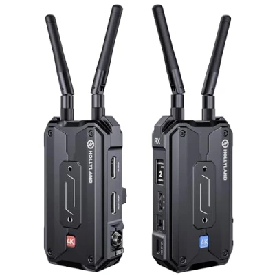 Immagine di Hollyland Pyro H [4K30] System di Trasmissione Video HDMI Wireless, Portata 4Kp30, 400m, Latenza 60 ms, Fino a 4 Ricevitori Scansione Intelligente dei Canali, UVC Live Stream (1TX+1RX)