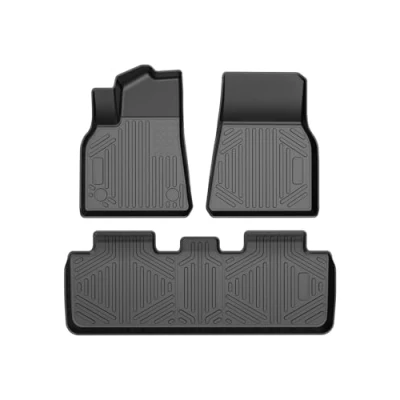 Immagine di VEVOR Tappetini per Auto, Tesla Model Y 2021 2024, Parte Anteriore e Seconda Fila, 3 Pezzi, Veicoli in TPE Personalizzati Resistenti alle Intemperie Rivestimenti Sicuri