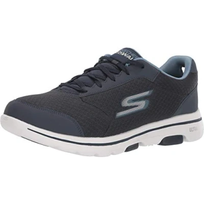Immagine di Skechers Go Walk 5 Qualify, Scarpe da Ginnastica Uomo, Grigio Charcoal Textile Synthetic Black Trim Ccbk, 39.5 EU