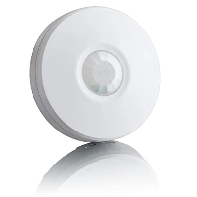 Immagine di SEBSON Rilevatore di Movimento Esterno IP65, Montaggio a Superficie Soffitto, LED adatto, Infrarossi Sensore programmabile 8m / 360