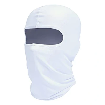 Immagine di fuinloth Maschera di passamontagna, sciarpa estiva per il collo, protettore UV, sci motocicli maschi e donna Bianco