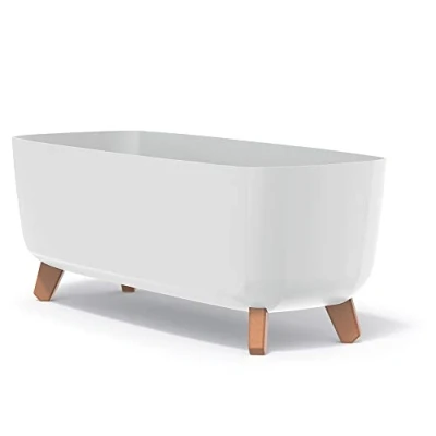 Immagine di Prosperplast Gracia Case Vaso da fiori rettangolare, 24 x 58 23,5 cm, per interni ed esterni, resistente alle intemperie, con inserto rimovibile,