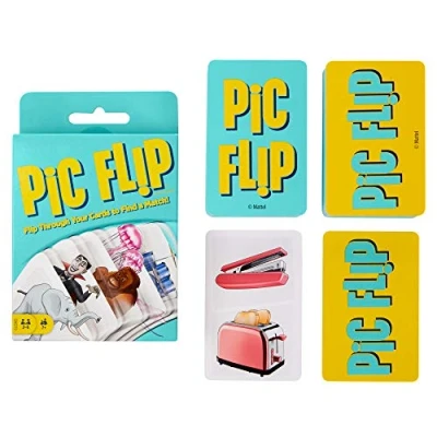 Immagine di Mattel PIC Flip, 110 Carte da Gioco Abbinare fra Loro, Giocattolo per Bambini 7+ Anni, GKD70