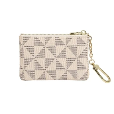 Immagine di Portamonete in Pelle,Portafogli Donna Piccolo con Cerniera,Portamonete Piccolo,Porta Monete Uomo Portatile Portachiavi,Mini Portafoglio per e (Bianco)