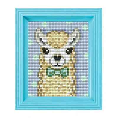 Immagine di Pixel P31441 Scatola Regalo a Mosaico Alpaca, Immagine Cornice, Sistema innesto facilissimo, Senza Stirare e incollare, sassolini in bioplastica, Multicolore, ca. 10 x 12 cm