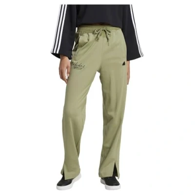 Immagine di adidas Pantaloni da Donna con Ricamo Grafico Francese in Spugna a Gamba Dritta