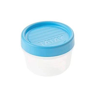 Immagine di TATAY Contenitore per alimenti con chiusura a vite, 0,2 L, in Plastica, 8,5 x 6 cm, blu, 0.2L