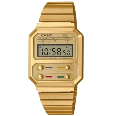 Immagine di Casio F100 Revival Unisex Orologio digitale goldcoloured, Taglia: One Size, Gold coloured