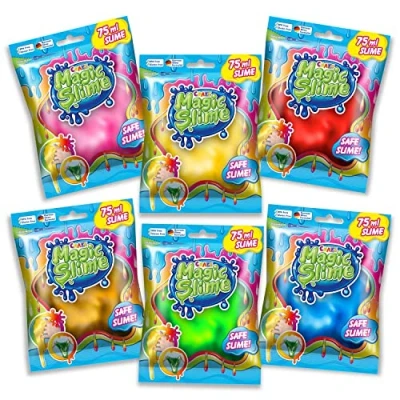 Immagine di CRAZE Magic Slime 6 Foil Bag 75ml, borsa di per bambini, magico in una diverse colore, Assortito
