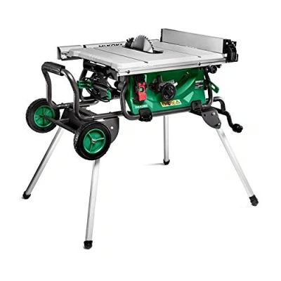 Immagine di HiKOKI Tischkreissäge C10RJ (1500W, Sägeblatt Ø255mm, Softstart, Parallelanschlag, Tischverbreiterung, Elektrische Bremse, Überlastschutz, Sägeblatt, inkl. Untertisch mit Rädern)