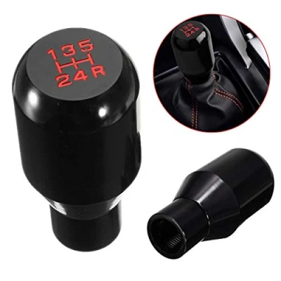 Immagine di SAILINE, Adattatore Universale per Leva del Cambio, 5 velocità, Manuale, in Metallo Cromato, Maniglia a Penna, Accessorio Auto Stile da Corsa … (Black)