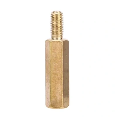 Immagine di distanziatore esagonale, in rame, ottone, dadi esagonali a testa singola M3, kit assortimento di per viti scheda PCB(M3*15)