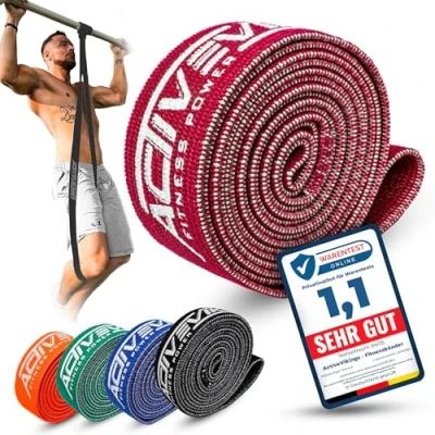 Immagine di ActiveVikings® Fasce fitness in tessuto pull up perfette per la costruzione muscolare fascia trazioni