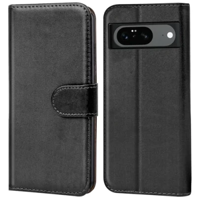 Immagine di Verco Custodia a libro per Google Pixel 8, colore: Nero