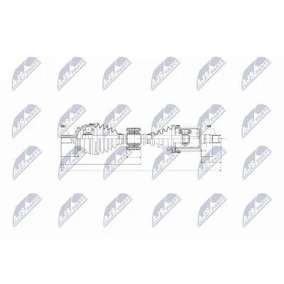 Immagine di NTY NPW VV 043 Albero motore / Semiasse Assale anteriore, anteriore Sx Cambio automatico a 5 marce, manuale