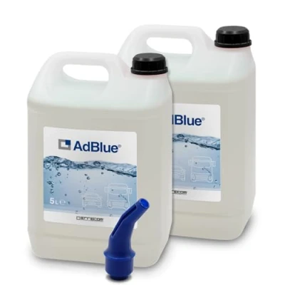 Immagine di ERRECOM AdBlue® Additivo Motori Diesel per Riduzione Emissioni NOx a Base Urea, Conforme ISO 22241 1, 10 L (2 x 5 L), Beccuccio Incluso