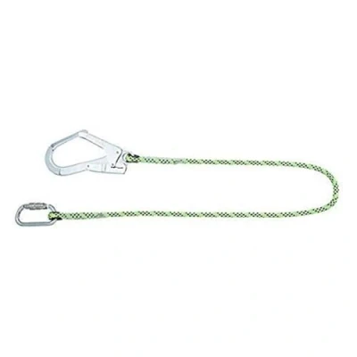 Immagine di MILLER by Honeywell Cordino di ritenuta ø11 mm Kernmantel 1,5 m con corda verde chiaro strisce nere, cuciture ad alta visibilità, guaina in poliestere, nucleo poliammide, 1032340 (1 pezzo)