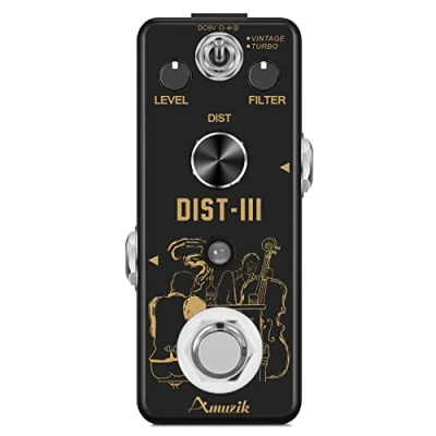 Immagine di Amuzik Analog Rat Distortion Pedal for Guitar Effects Pedals Electric True Bypass with Mini Size
