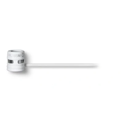 Immagine di Shure WL185MW/C TQG LAVALIER MICROPHONE, Cardioid, WHITE 1 cm Condenser Lavalier, White, TA4F Termination Pouch, Tie Clip, Snap Fit Windscreen