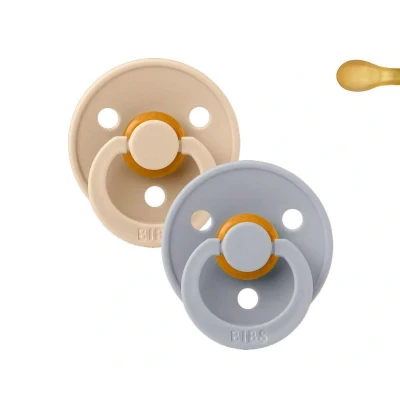 Immagine di 2 Succhietti BIBS Colour Simmetrica Vanilla/Cloud