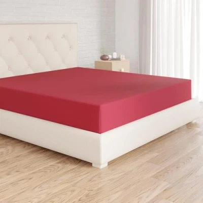 Immagine di Amazon Basics Lenzuolo con angoli Matrimoniale, 180 x 200 30 cm, in 100% Microfibra altezza da 30cm, Bordeaux