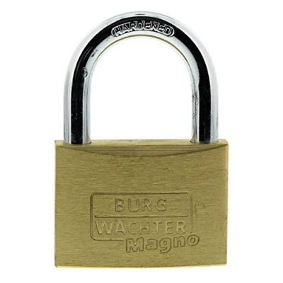 Immagine di Burg Wächter 105021972 Lucchetto, Magno 400 E 60 SB, 2 Chiavi Incluse, Spessore Arco: 9,5 mm, Ottone