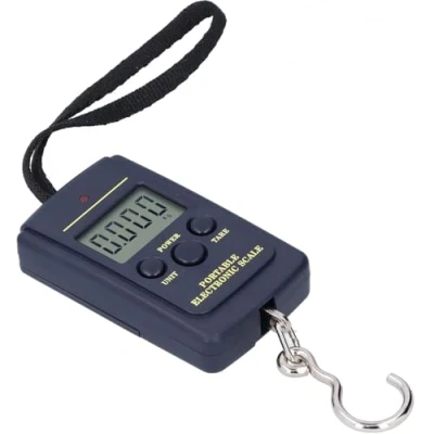Immagine di CABLEPELADO bilancia digitale LCD portatile per bagagli, capacità di peso 40 kg, precisione 10 g, display LCD, dimensioni in kg e libbre